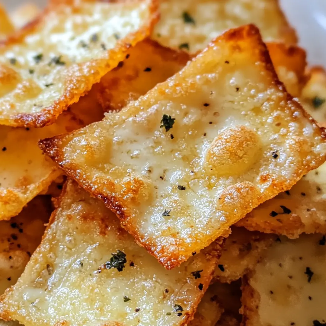 Cottage Cheese Chips2 Close-up of homemade Cottage Cheese Chips with a crispy, golden texture.