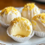 Homemade Lemon Truffles with a zesty filling and soft texture