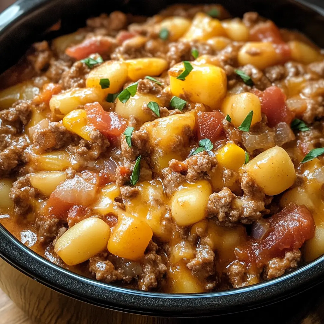 Slow Cooker Cowboy Casserole2 Cheesy and comforting Slow Cooker Cowboy Casserole perfect for family dinners