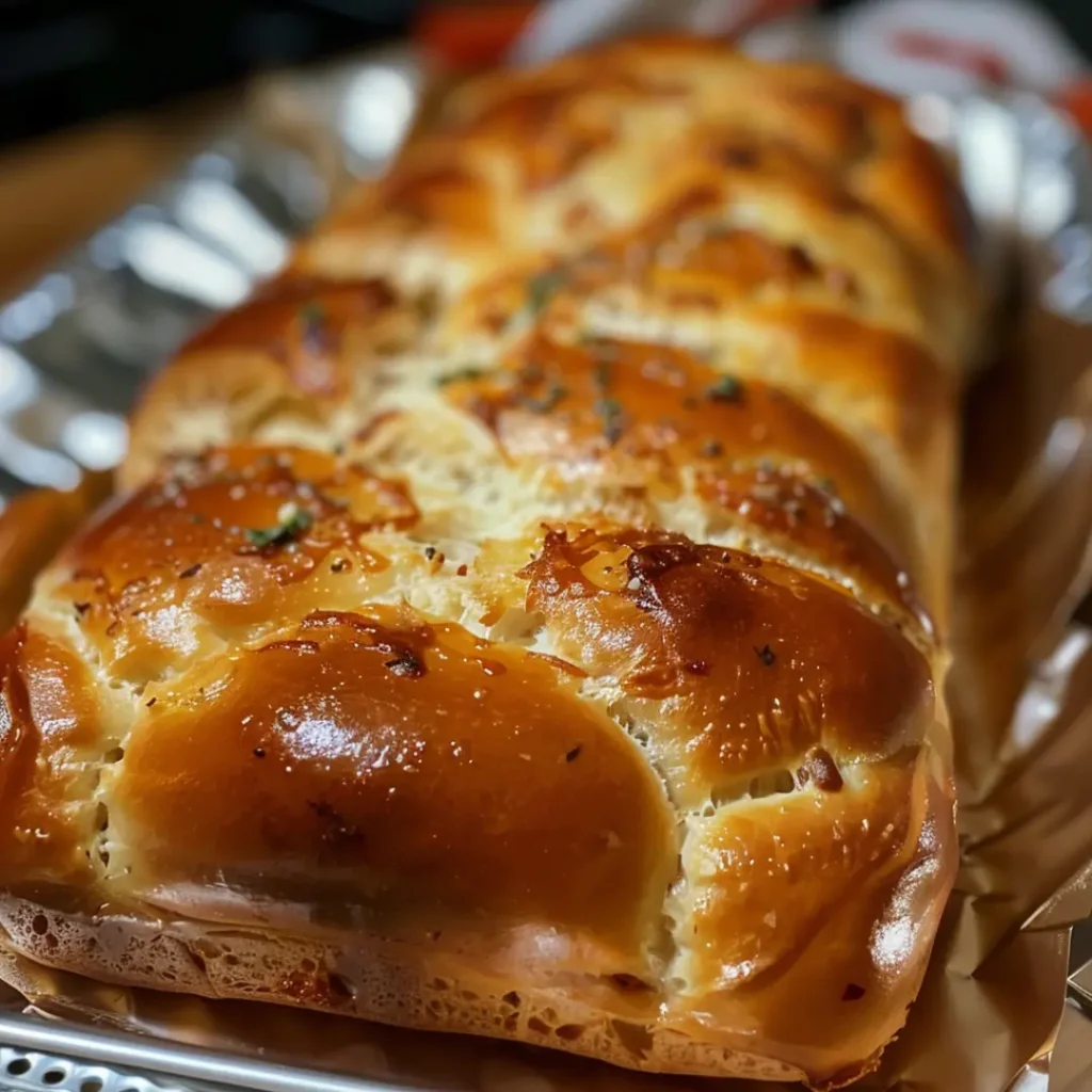 Sliced soft homemade bread showing fluffy texture inside.
